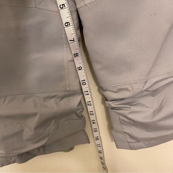 COLUMBIA SKI SNOW PANTS bib Powder Turner Suspender Pants omni heat gray XXS 4/6 - Picture 12 of 15